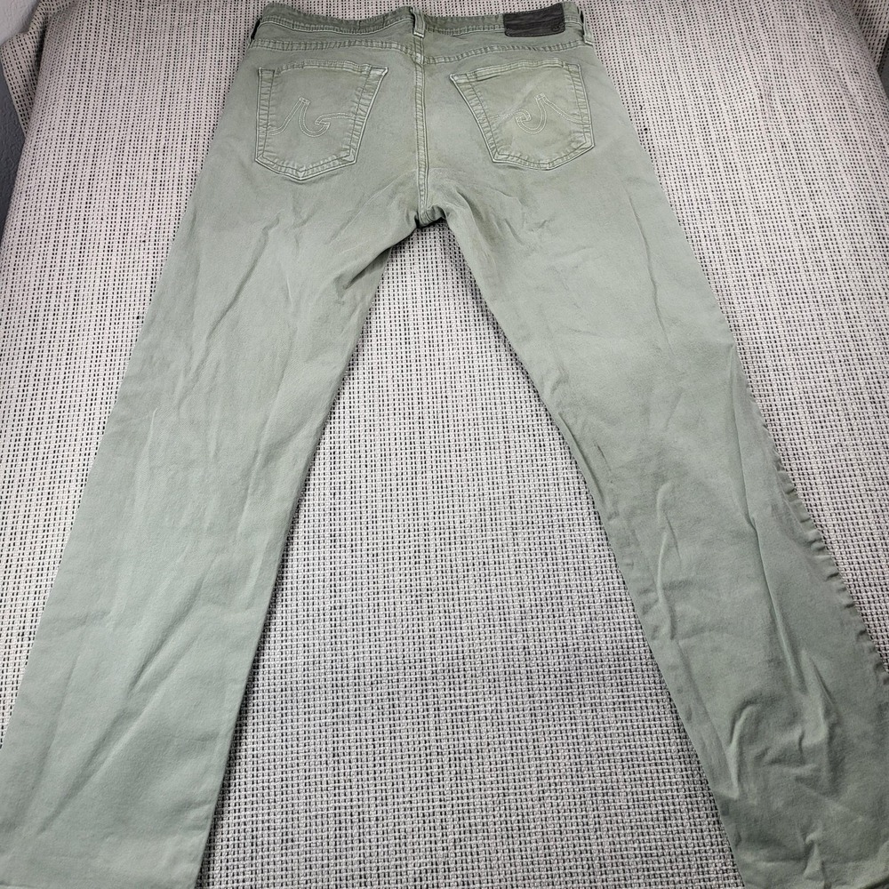AG Adriano Goldschmied The Matchbox Jeans Mens 32x30 Light Green Slim Straight - Picture 8 of 9